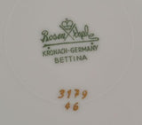 Pair of Salad Plate(s) Rosenthal Summer Blossoms Bettina 3179 White Gold Trim