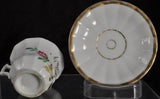 Antique "Affections Gift" HP Staffordshire Cup and Saucer 19th Century