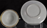 Antique "Affections Gift" HP Staffordshire Cup and Saucer 19th Century
