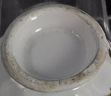 Antique "Affections Gift" HP Staffordshire Cup and Saucer 19th Century