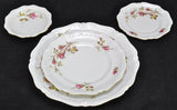 4 Royal Heidelberg Winterling Rose Brier Embossed Scroll Porcelain Dinner Plates