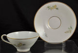 Cup & Saucer Rosenthal Summer Blossoms Bettina 3179 White Gold Trim