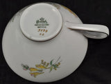 Cup & Saucer Rosenthal Summer Blossoms Bettina 3179 White Gold Trim
