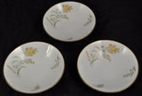 Set of 3 Fruit Bowl(s) Rosenthal Summer Blossoms Bettina 3179 White Gold Trim