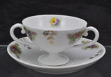 Set of 8 Antique Luster Carl Tielsch Cream Soups and Saucers Late 19th Century