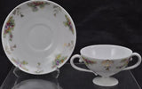 Set of 8 Antique Luster Carl Tielsch Cream Soups and Saucers Late 19th Century