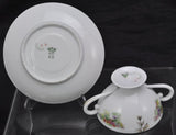 Set of 8 Antique Luster Carl Tielsch Cream Soups and Saucers Late 19th Century