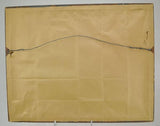 Framed Victorian Horse Bus Omnibus Die Cut on Silk 1880