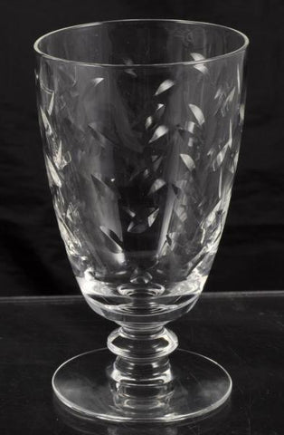 Fostoria Hawthorn Cut Glass Footed Juice Tumblers