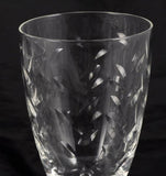 Fostoria Hawthorn Cut Glass Footed Juice Tumblers