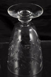 Fostoria Hawthorn Cut Glass Footed Juice Tumblers