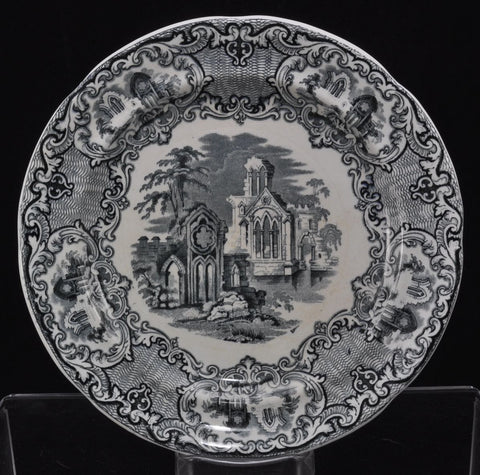 George Jones and Son "Abbey 1790" Black Transfer Plate 1902