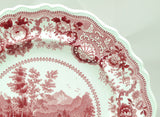 Pair of Adams Pink Historical Staffordshire Plates View Near Conway NH 1830