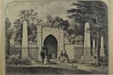 Original Currier & Ives Lithograph Tomb of Washington 1860s