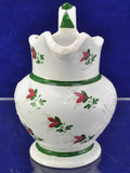 Staffordshire Painted Embossed Flowers Milk Jug 1820