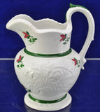 Staffordshire Painted Embossed Flowers Milk Jug 1820