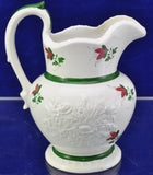 Staffordshire Painted Embossed Flowers Milk Jug 1820
