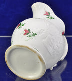 Staffordshire Painted Embossed Flowers Milk Jug 1820