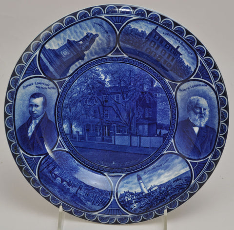Longfellow Rowand & Marsellus Blue Staffordshire Rolled Edge Plate