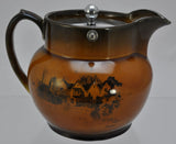 Ridgway Coaching Ways Pitcher with Silverplate Cover Late 19th Century