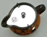 Ridgway Coaching Ways Pitcher with Silverplate Cover Late 19th Century