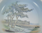 Royal Copenhagen Large Porcelain Hand Painted Landscape Bowl 1966