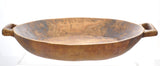 Hand Carved Oval St. Nicholas Olive Wood Serving Bowl with Handles