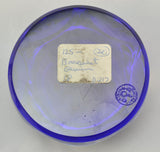 Baccarat Gemini Zodiac Sulfide Dark Blue Background Art Glass Paperweight