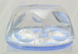 Baccarat Capricorn Zodiac Sulfide Light Blue Background Art Glass Paperweight