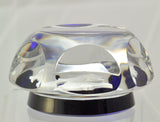 Baccarat Pisces Zodiac Sulfide Dark Blue Background Art Glass Paperweight