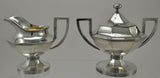 Antique Barbour Octagonal Silver Plate Creamer and Sugar Bowl