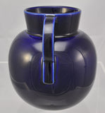 Mid Century Modern Cobalt Blue Bion Pottery Handled Vase