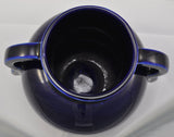 Mid Century Modern Cobalt Blue Bion Pottery Handled Vase