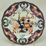 Antique Bloor Derby Porcelain Kings Pattern Cobalt and Gold Dinner Plate 1825