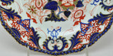 Antique Bloor Derby Porcelain Kings Pattern Cobalt and Gold Dinner Plate 1825