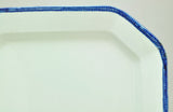 Antique Leeds Octagonal Blue Feather Edge Ironstone 16 Inch Platter circa 1840