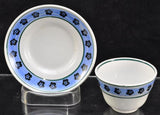 Staffordshire Blue Flower Childs Pearlware Cup and Saucer c 1820
