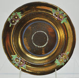 Rare Large Antique Copper Lustre Soup Bowl Floral Decoration 19th Century