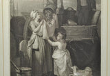 Original Stipple Engraving Wheatley "Fresh Gathered Peas" Cries of London 1795