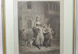 Original Stipple Engraving Wheatley "Two Bunches a Penny" Cries of London 1790s