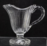 Rare Anglo Irish Blown & Cut Flint Glass Footed Creamer 1830