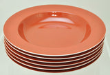 Set of 6 Dansk Bamboo Rust Large Soup Bowls Mint Condition