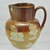 Antique Royal Doulton John Broad 6 1/2 Inch Stoneware Pitcher circa 1900