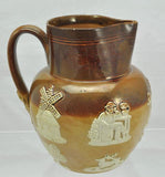 Antique Royal Doulton John Broad 6 1/2 Inch Stoneware Pitcher circa 1900