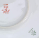 Antique Elite Limoges Violet Flowers with Gold Porcelain 9 Inch Serving Bowl
