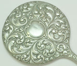 Antique Scrollwork Silver Plate Hand Mirror EPN 19th Century