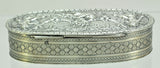 Antique French Silver Flying Cupids with Doves Snuff Box 19th Century
