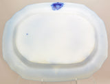 Antique Furnival "Gothic" 16 Inch Staffordshire Flow Blue Platter circa 1850