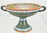 Gouda Early Art Nouveau Beek Decor Handled Krater Form Compote 1922