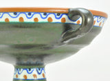 Gouda Early Art Nouveau Beek Decor Handled Krater Form Compote 1922